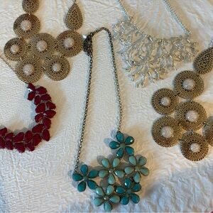 Avon Jewelry Collection with Red, Blue, goldtone and Silver Accents